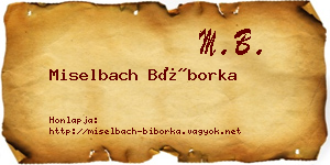 Miselbach Bíborka névjegykártya